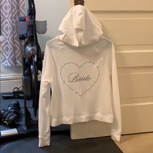 Victoria secret bridal zip up hoodie